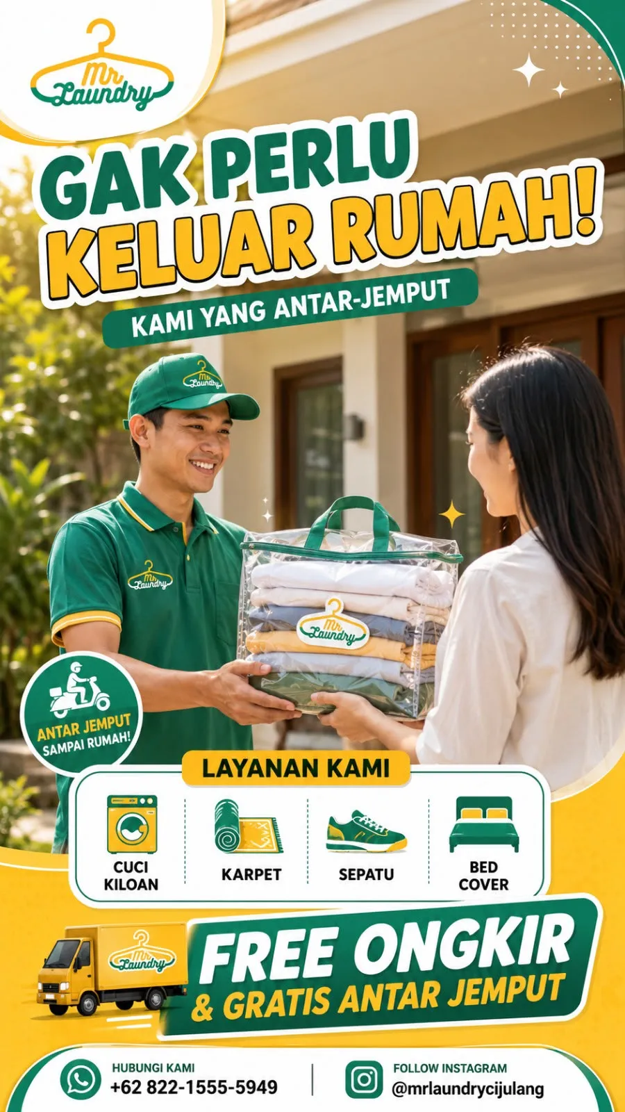 Butuh Laundry Cepat di Pangandaran? MR Laundry Wonoharjo Siap Antar Jemput