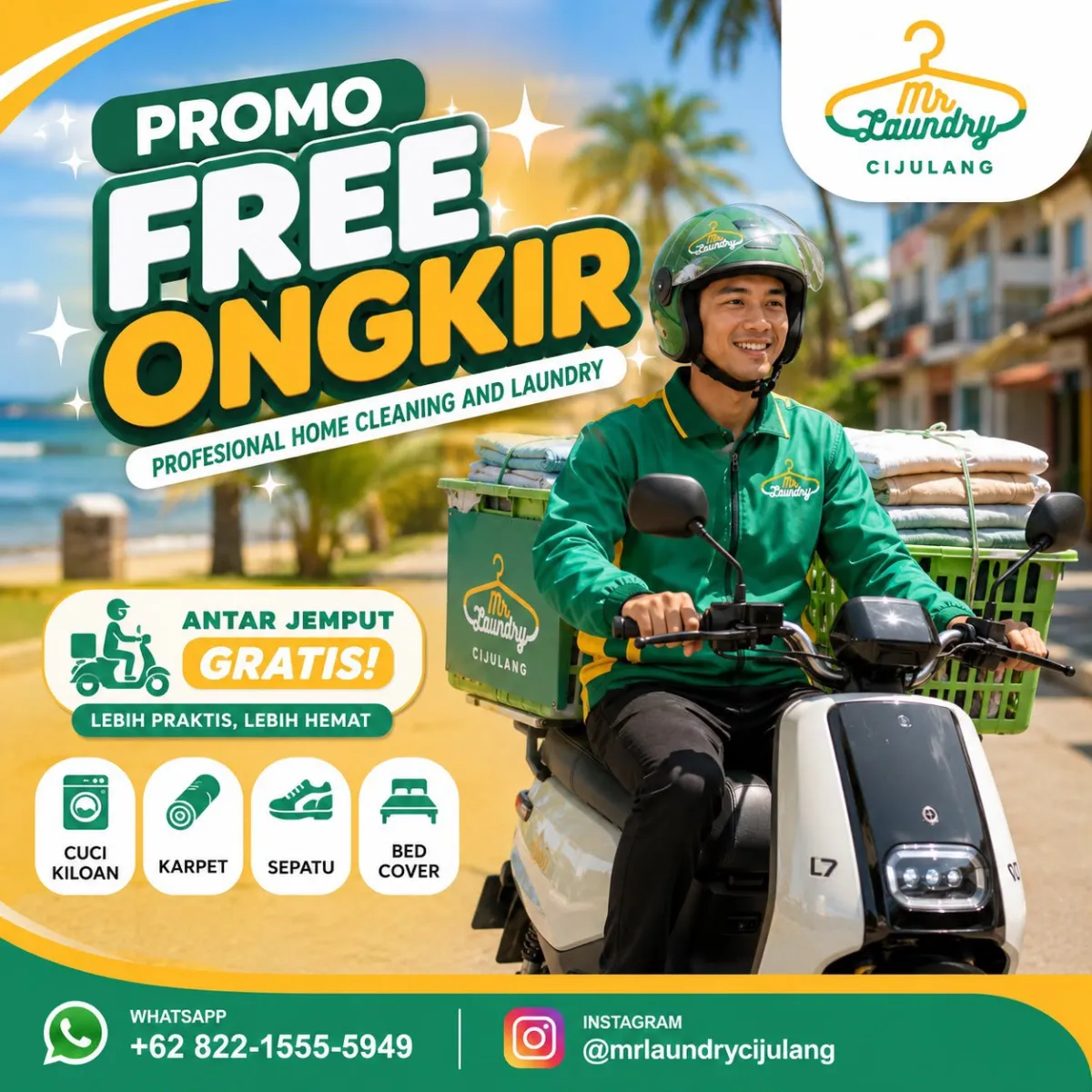 Laundry Antar Jemput Pangandaran: Cuci Express, Linen, Karpet, Sofa hingga Bedcover
