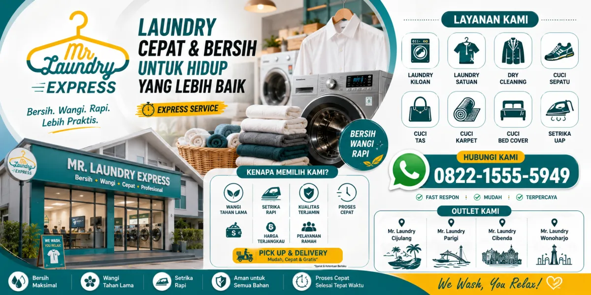 Laundry Antar Jemput Terdekat di Pangandaran dan Batukaras | Mr Laundry