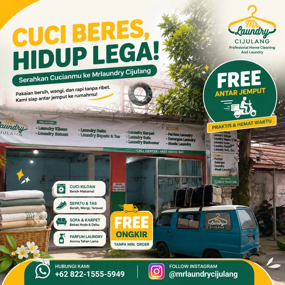 Lebih Praktis Mengurus Cucian di Pangandaran dengan Layanan Antar Jemput MR Laundry