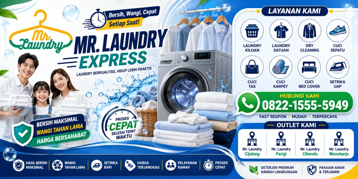 Mr Laundry Pangandaran: Layanan Laundry Antar Jemput Cepat, Bersih & Wangi
